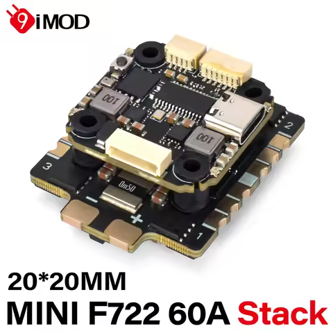 9IMOD F722 mini Flight Stack F722 Mini Flight Control 60A ESC 3-8S Lipo 20x20mm ICM42688 Gyro For Re