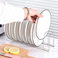 Kitchen Organizer Pot Lid Rack Stainless Steel Spoon Holder Shelf Cooking Dish Rack Pan Cover Stand Kitchen Accessories