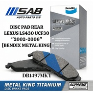 [ DB1497MKT ] DISC BRAKE PAD REAR LEXUS LS430 UCF30 (2000-2006'') [BENDIX MKT]