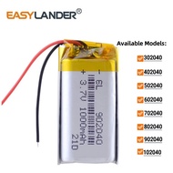 902040 3.7V 1000mAh 302040 402040 502040 602040 702040 802040 102040 Rechargeable Lithium Li-ion Pol