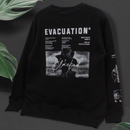 HITAM Black Dobujack Evacuation Sweater | Crewneck Dobujack Evacuation Black | Latest Dobujack Crewn