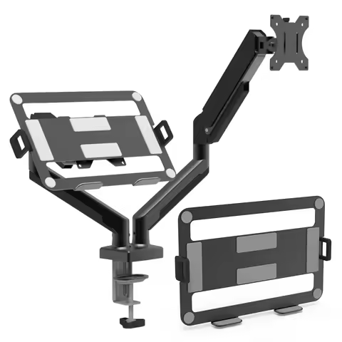 Dual Monitor Stand Holds Up To 19.8lbs Grommet Mounting Base Monitor Arm Desk Mount for 13 To 32 Inc