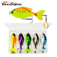 5Pcs/Box Whopper  Plopper Floating Lure 9.5cm/16.5g Rotating Tail Fishing Baits with Sequins Lifelik