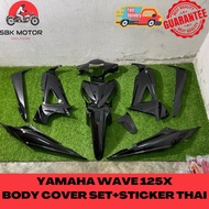 HLD HONDA WAVE125X ULTIMO BODY COVER SET FULL BK BLACK WITH STICKER THAI