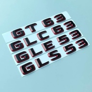 Two Layers Thicker Glossy Black& Red C63 E63 G63 GT63 S63L GLC63 GLE63 GLS63 CLS63 ABS Car Emblem Tr
