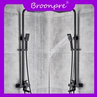 BROONPRE ก๊อกน้ำในห้องน้ำฝักบัวอาบน้ำสีดำด้านอ่างอาบน้ำที่มีฝักบัวติดตั้งบนผนังก๊อกน้ำอาบน้ำก๊อกผสมฝักบัวอาบน้ำฝักบัวชุดเครื่องผสม