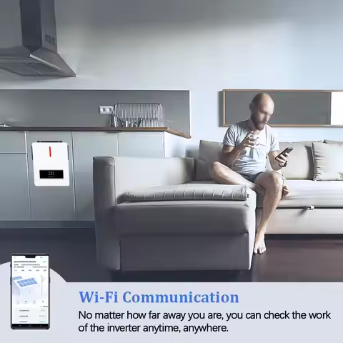 Y&H MPPT 6.2KW 4.2KW Hybrid Solar Inverter 48V 24V 220V Pure Sine Wave Grid-Tie Inverter Built-in 12