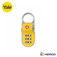 Yale YTP2/26/216/1Y - TSA Clip on Combi Padlock Yellow