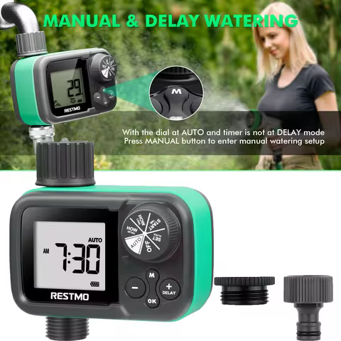 Low Water Pressure Sprinkler Timer Ball Valve Water Timer for Garden Hose,Rain Barrel Compatible Aut