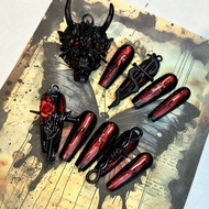 Y2K Handmade Gothic Devil Mask Nails