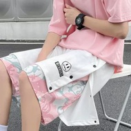 ONE - 假兩件排扣運動褲（白色【M_5XL碼】（下單後聯繫客服確認發貨尺碼））#F281009139