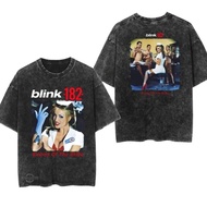Stone Wash Oversize T-shirt BLINK182 - ENEMA vintage washed plastisol band t-shirt