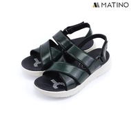 MATINO PLAY รองเท้าแตะชายหนัง รุ่น MC/T 9325- GREEN/NAVY/RED