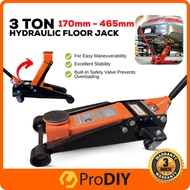 3 Ton Hydraulic Floor Jack 170mm - 465mm Service For Auto Repair Tools Car Kereta 3 Ton