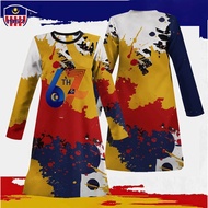 Baju Raya 2024 Baju Merdeka Muslimah 2024 Malaysia Jersey T Shirts Muslimah Family Set Long Sleeves 