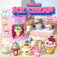 BYJ Funlock Happy Desserts Ice Cream Playset Creative Pretend Sweet Treat Toy for Kids