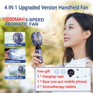 Mini Fan USB 10000mAh Rechargeable Mini Fan Adjustable Cooling Fan Handheld Fan with Battery Display