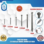 PAKO FOR WOOD (1/4-KILO per ORDER), ROUND FLAT HEAD