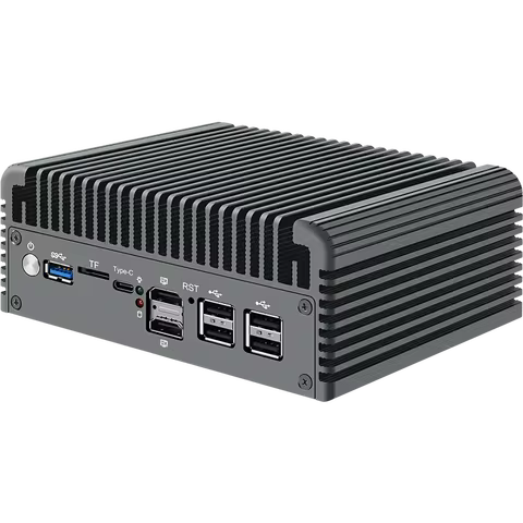 2.5G Fanless Mini PC 6 LAN Intel Core 3 N355 N305 N150 N100 Firewall Server i226-V DDR5 2xNVMe 1xSAT