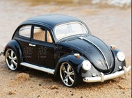[在台現貨] 第一代復古金龜車 福斯 Volkswagen Beetle 1/18 仿真合金汽車模型 -黑色賣場