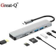 Type-c to HD 7 in 1 type-c hub Docking Station 4K hdmi USB3.1 HUB Hub