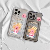 Couple Crystal Slot Card Case Casing For Vivo V40 V30 T3 iQOO Z9 Lite Y28 Y28s Y37 Y18t Y100 Y300 Y0