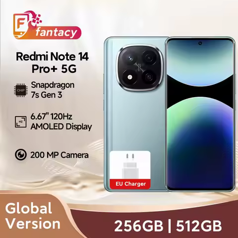 Global Version Xiaomi Redmi Note 14 Pro+ Plus 5G Smartphone Snapdragon 7s Gen 3 200MP AI Camera 5110