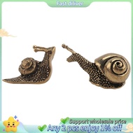 2Pcs Snail Decor Outdoor Pond Garden Snail Figurine Brass Snail Solid Snail Ornaments with Decor Eff