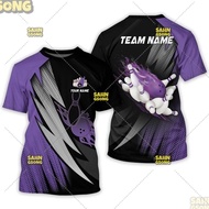 【FREE CUSTOM】3D Bowling Polo Shirts For Team BO0376 Bowling Balls And Pins With For Men, Casual Stre