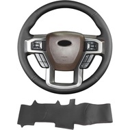 Hand Sewn Steering Wheel Cover,Fit for Ford F-150 2015-2020/F-250 F-350 F-450 F-550 2017-2021/F-600 