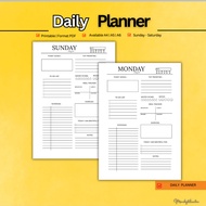 [PDF] Daily Planner Printable, Daily Planner,Day Planner,Daily Schedule, Instant Download A4/A5/A6