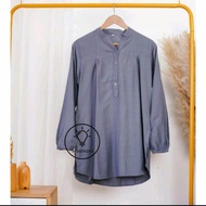 BLOUSE ATASAN POLOS JUMBO KATUN VISCOSE WARNA SAGE