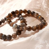 4A+ 黑金太陽 黑骨幹 水晶 手鏈