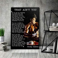 Fast Shipping Rocky Balboa That Aint You Horizontal Paper Poster