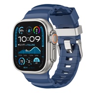 สายยาง สําหรับ Apple Watch Series 10 9 8 7 SE 46mm 45mm 44mm 42mm สร้อยข้อมือซิลิโคนสายกีฬา สําหรับ 