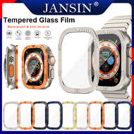Kính cường lực bảo vệ màn hình cho Apple Watch Ultra 2 Vòng bezel 49mm Khung kim loại chống trầy xướ
