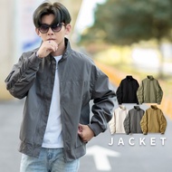 Taiwan Shipping Men's Clothing [NB1967J] Layered Crinkle Stand-Up Collar Windproof Jacket Coach Plai