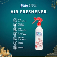 Frida 48H Air Freshener Sport [460ml] 0% Alcohol Pet-Friendly Tahan Lama Multipurpose Water-base