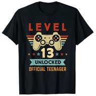 Level 13 Unlocked Officialnager 13th Birthday Gamer Customized Products Tee