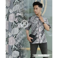 KEMEJA Short-sleeved prada foil batik shirt