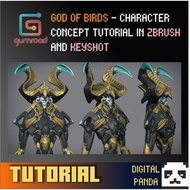 [FULL TUTORIAL] GUMROAD - GOD OF BIRDS - CHARACTER CONCEPT TUTORIAL IN ZBRUSH AND KEYSHOT