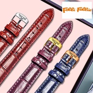 Follie Follie Watch Strap Genuine Leather Ladies Strap Pin Buckle Cowhide Strap Accessories Red Stra