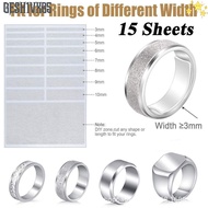GESH1VX65 15 Sheets Ring Size Adjuster, Silicone 0.7mm Thickness Ring Size Reducer,  9 Sizes EVA Foa