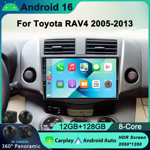 9" Android 16 Car Radio For Toyota RAV4 Rav 4 2005-2013 Multimedia Player 2Din Carplay DSP Navigatio