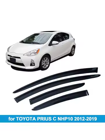 Window Visor for TOYOTA PRIUS C NHP10 2012-2019 Rain Guard Side Vent Deflector Weathershield Outside