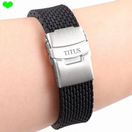 Watch Strap Suitable for TITUS TITUS Waterproof Rubber Watch Strap Soft Waterproof Silicone Strap Me