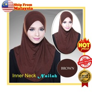 INNER NECK LABUH ANAK TUDUNG INSTANT BERDAGU DAN TAK BERDAGU TUTUP LEHER TUDUNG SARUNG SIZE S COTTON