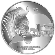 999 Pure Silver | 5g Zebra Silver Medallion