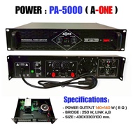 🔊 A-ONE PA-5000 เพาเวอร์แอมป์ 5000W PMPO | Power Amplifier 280W RMS | ขยายเสียงบ้าน-งานอีเวนต์ ลำโพง