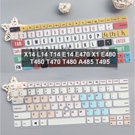 Lenovo ThinkPad Keyboard Cover X14 L14  E490 E495 T480 E470 E480 X1 carbon T460 T470 T480 A485 T495 Laptop 14'' Inch Lenovo Keyboard Protector Soft Silicone Keypad Film